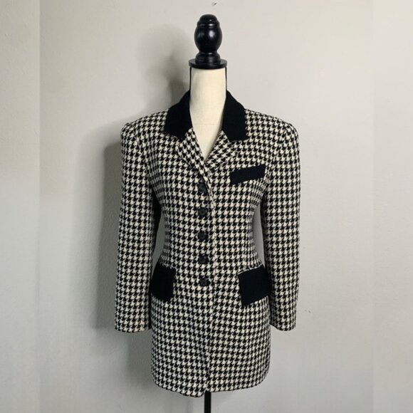 Gruppo Americano Vintage Houndstooth Single Breasted Blazer - Picture 6 of 16